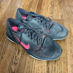 Nike Flex Supreme TR5 Gray Pink Training Shoes, 7
